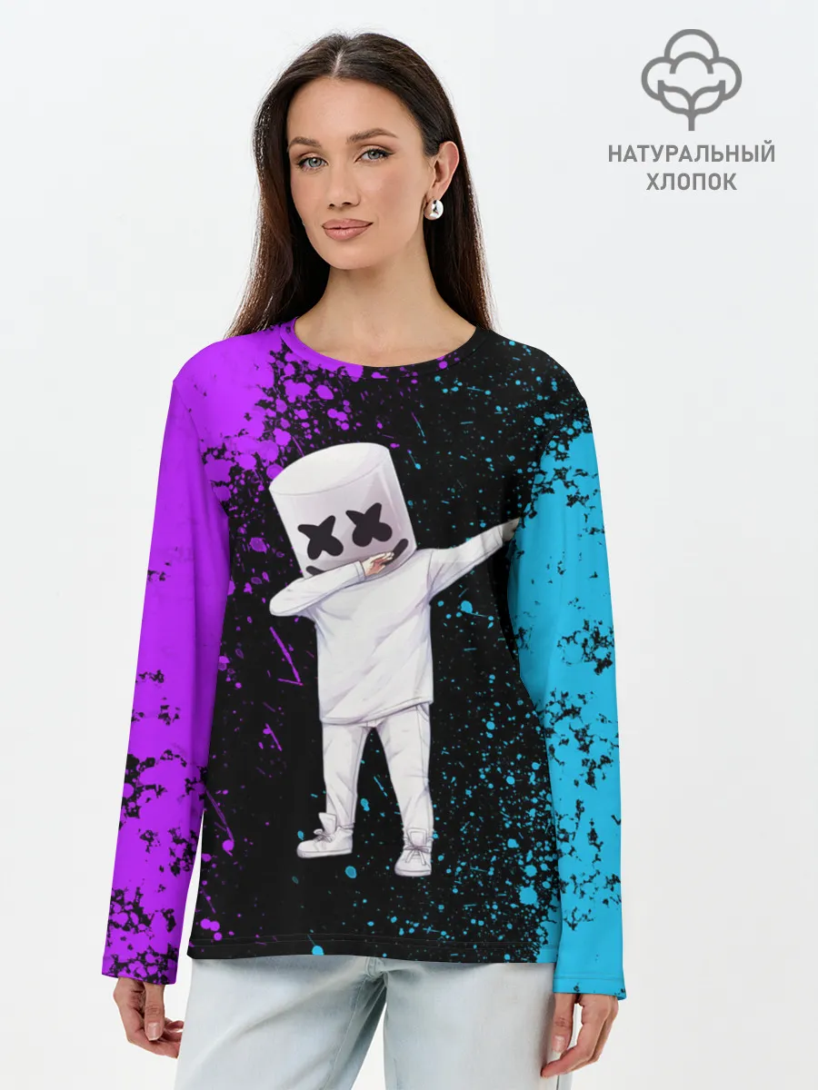 Лонгслив женский. Хлопок / MARSHMELLO