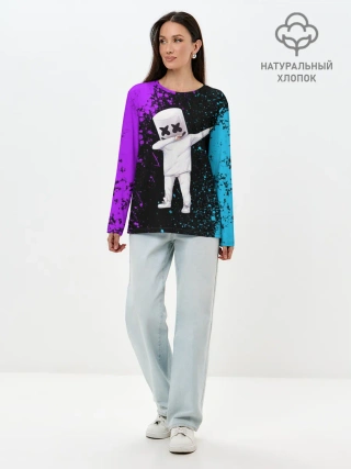 Лонгслив женский. Хлопок / MARSHMELLO