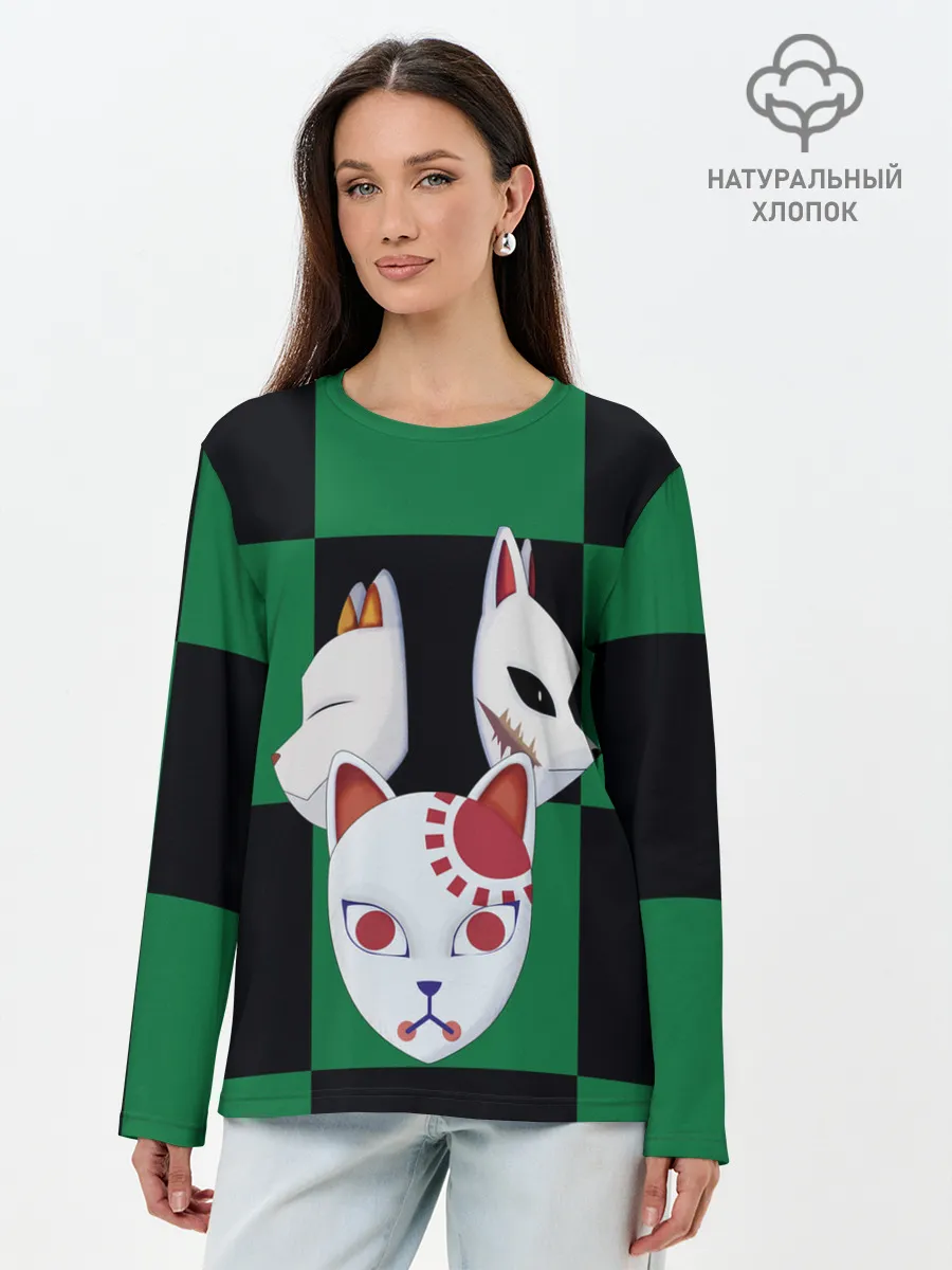 Лонгслив женский. Хлопок / Падшие ученики, выживший лис