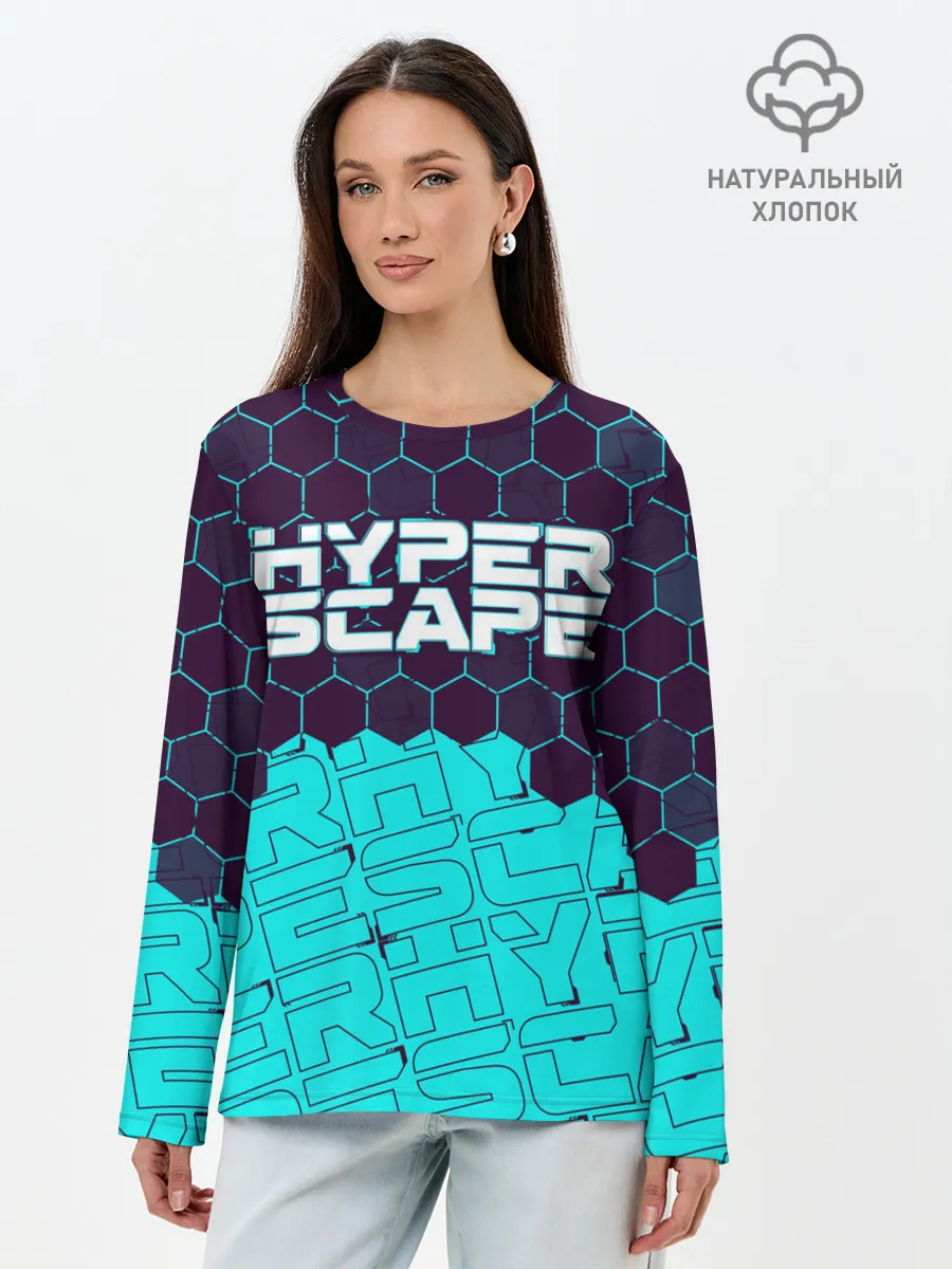 Лонгслив женский. Хлопок / HYPER SCAPE / ХАЙПЕР СКЕЙП