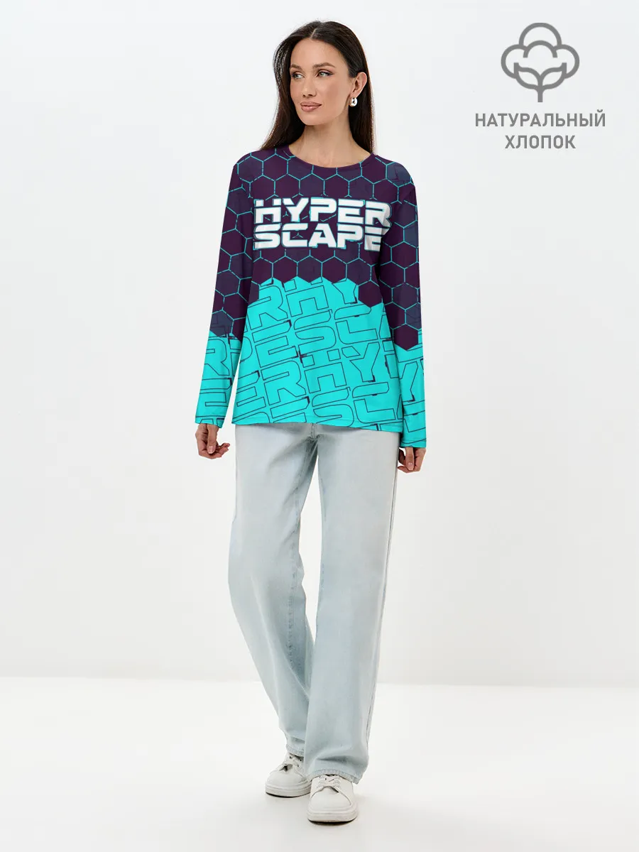 Лонгслив женский. Хлопок / HYPER SCAPE / ХАЙПЕР СКЕЙП