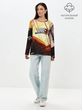 Лонгслив женский. Хлопок / GTA