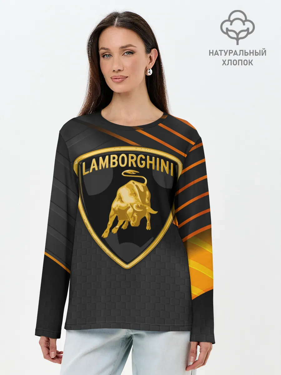 Лонгслив женский. Хлопок / Lamborghini