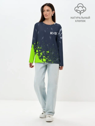 Лонгслив женский. Хлопок / AC DС