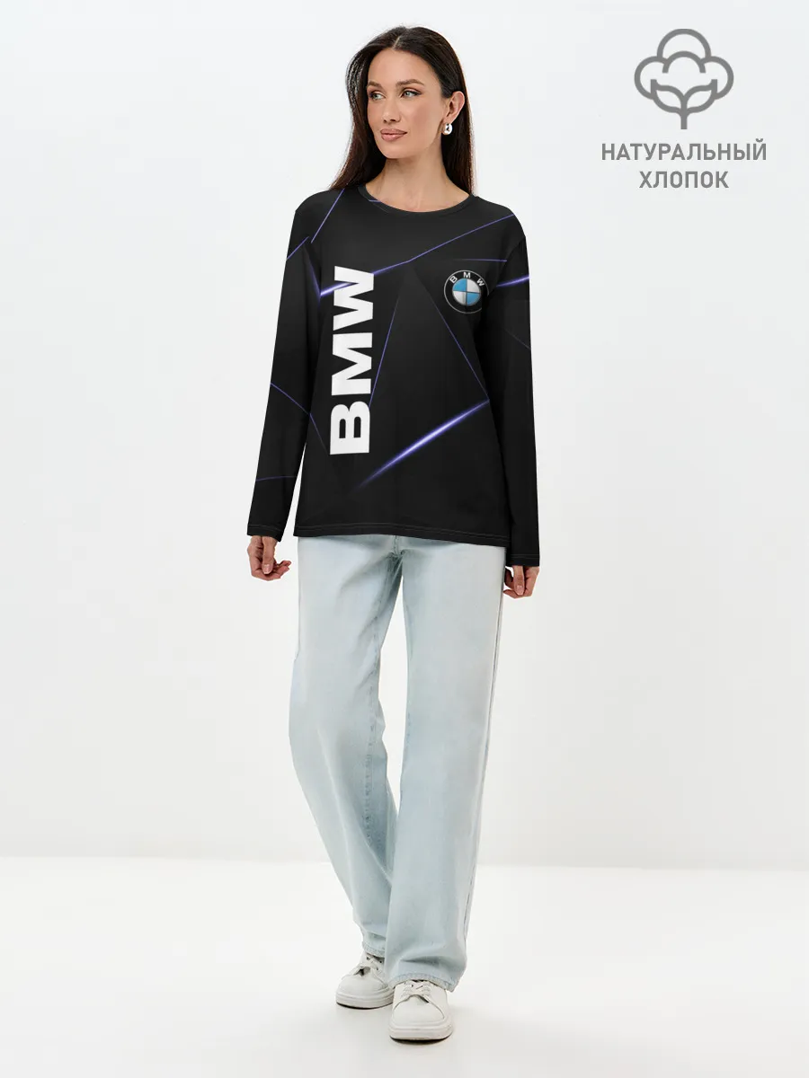 Лонгслив женский. Хлопок / BMW