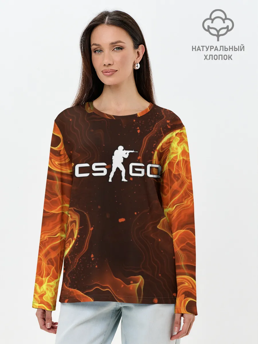 Лонгслив женский. Хлопок / COUNTER STRIKE