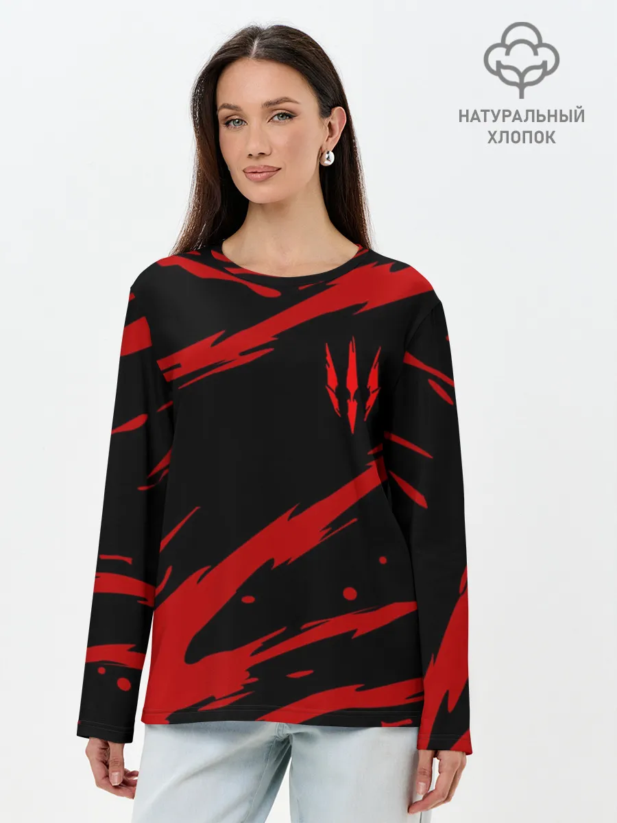 Лонгслив женский. Хлопок / Ведьмак