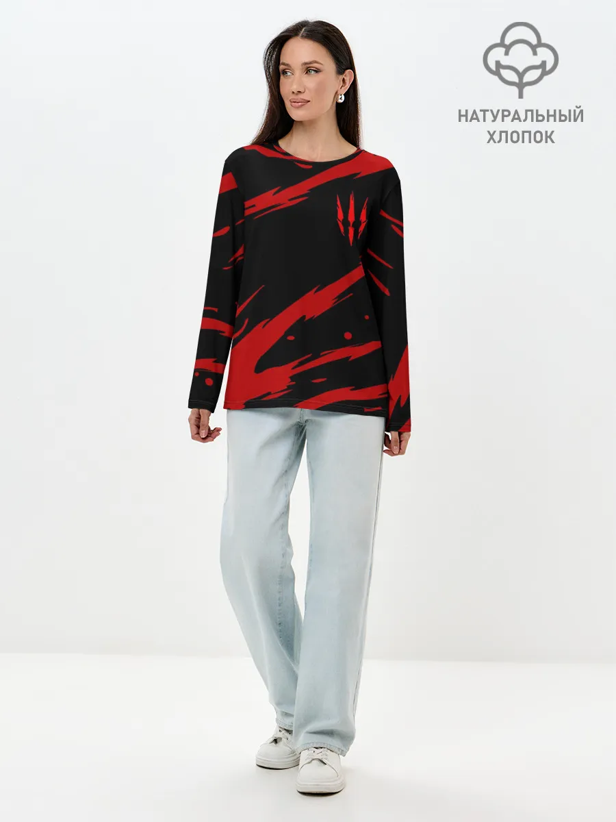 Лонгслив женский. Хлопок / Ведьмак