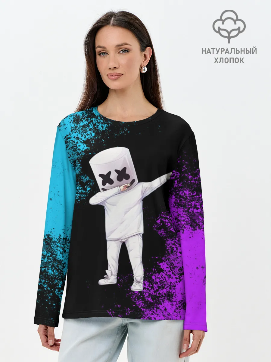 Лонгслив женский. Хлопок / MARSHMELLO