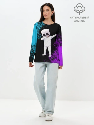 Лонгслив женский. Хлопок / MARSHMELLO