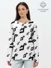 Лонгслив женский. Хлопок / JOJO PATTERN BW