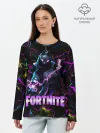 Лонгслив женский. Хлопок / Fortnite | Молнии