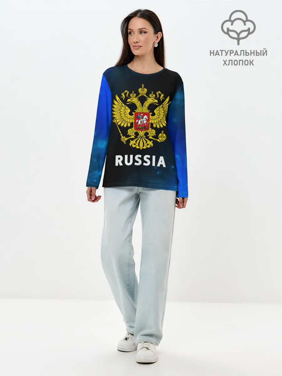 Лонгслив женский. Хлопок / RUSSIA / РОССИЯ