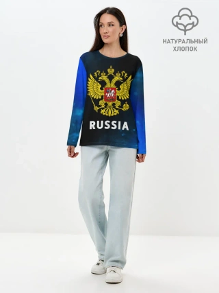 Лонгслив женский. Хлопок / RUSSIA / РОССИЯ