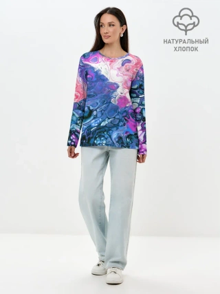 Лонгслив женский. Хлопок / Акрил