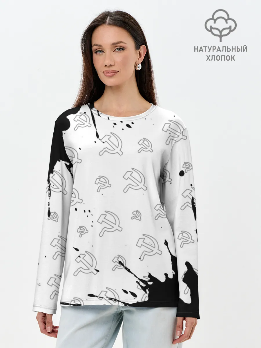 Лонгслив женский. Хлопок / USSR / СССР