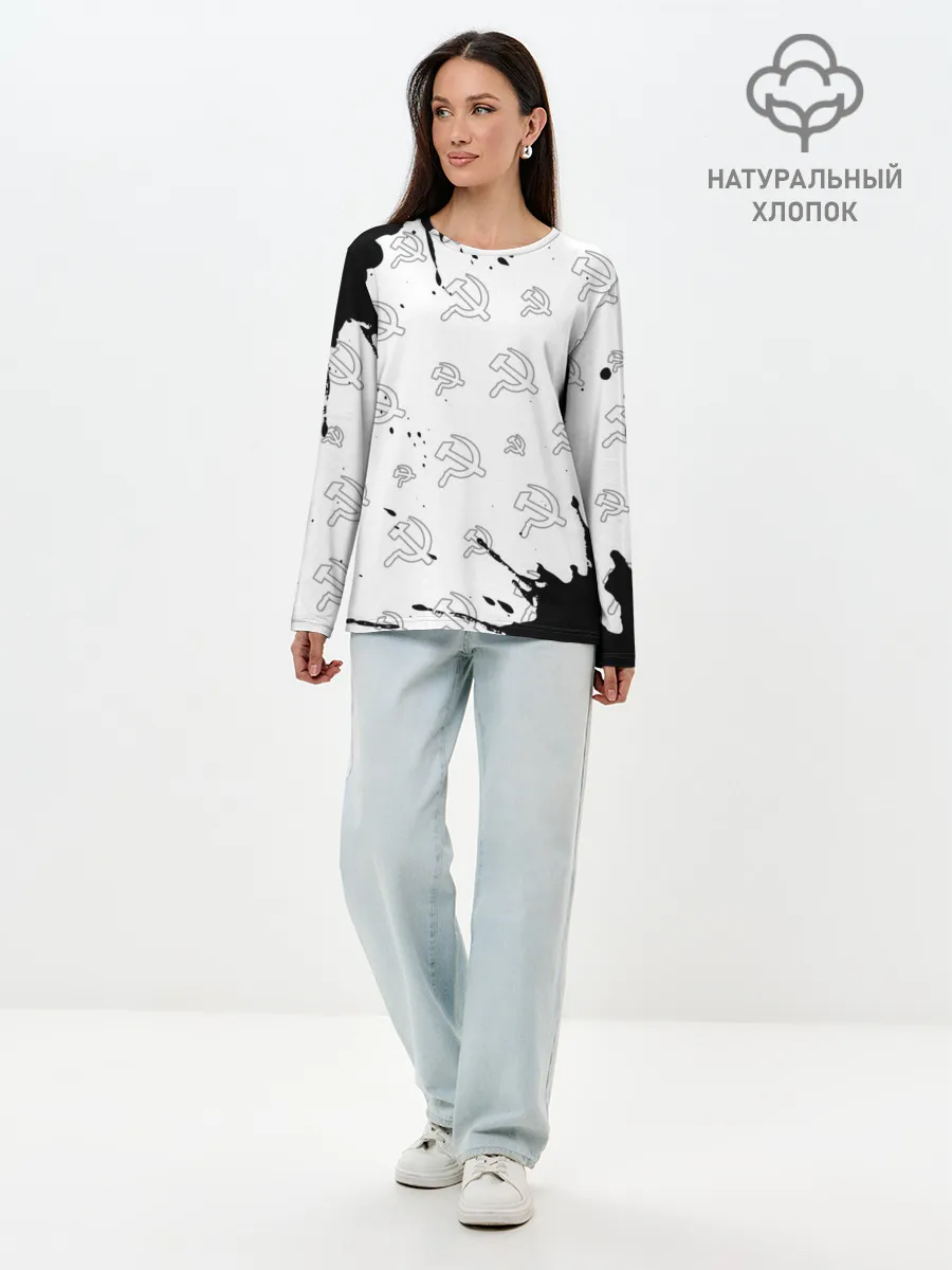 Лонгслив женский. Хлопок / USSR / СССР