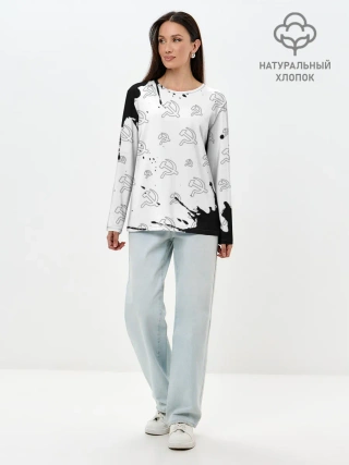 Лонгслив женский. Хлопок / USSR / СССР