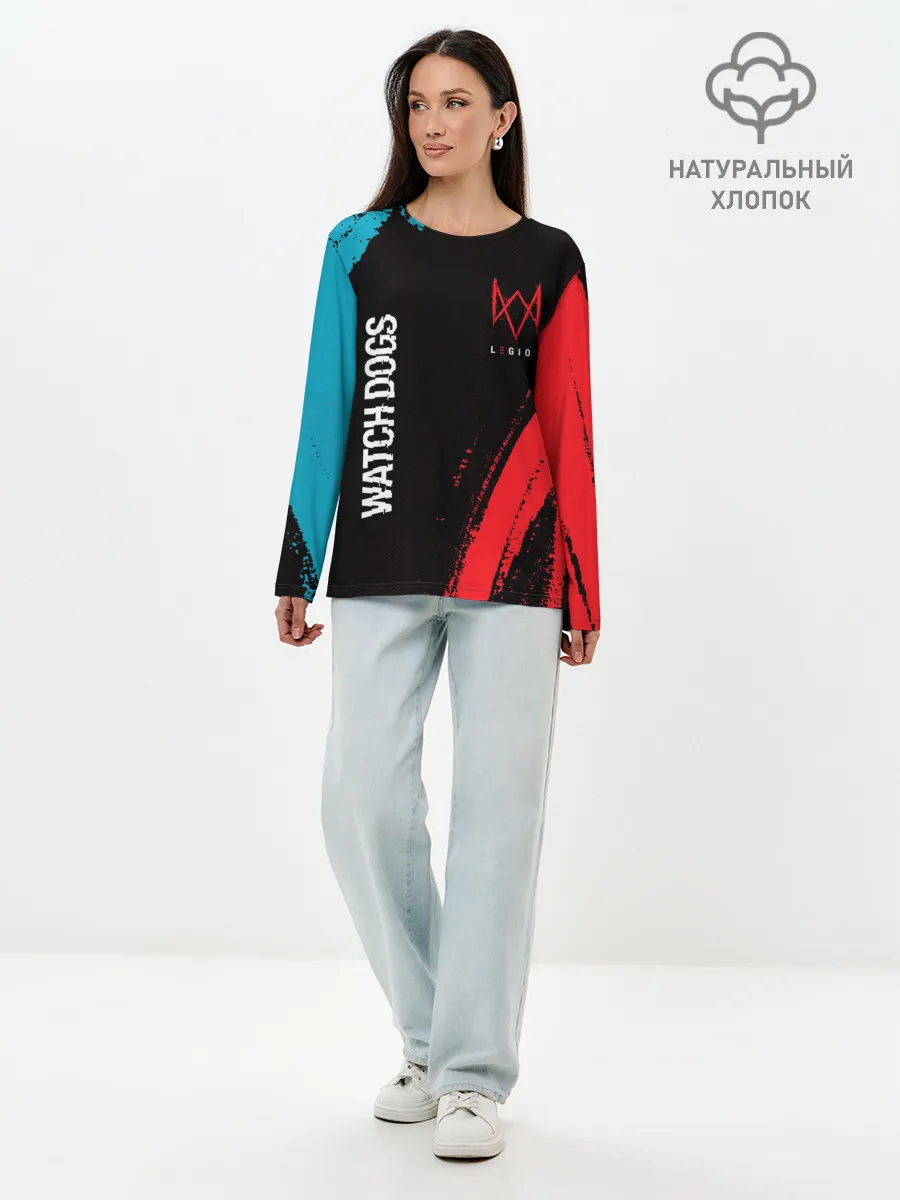 Лонгслив женский. Хлопок / WATCH DOGS LEGION / ВОТЧ ДОГС