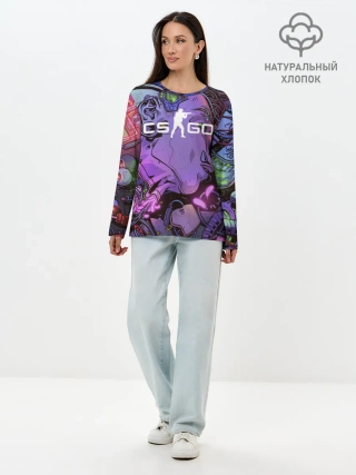 Лонгслив женский. Хлопок / CS GO