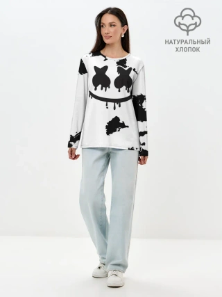 Лонгслив женский. Хлопок / Marshmello