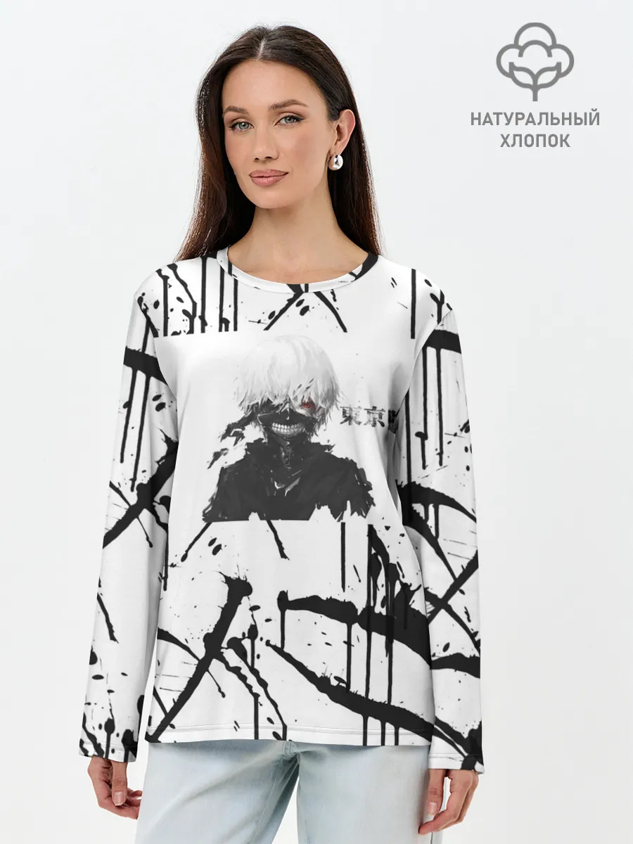 Лонгслив женский. Хлопок / Токийский гуль