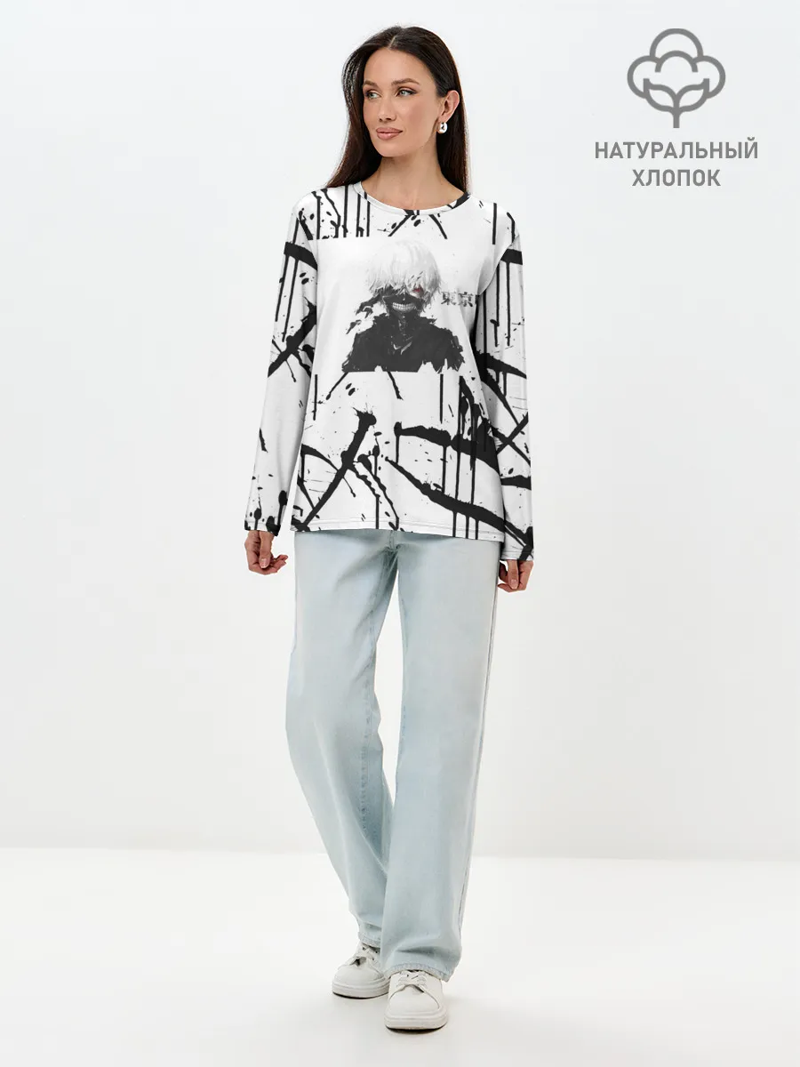 Лонгслив женский. Хлопок / Токийский гуль