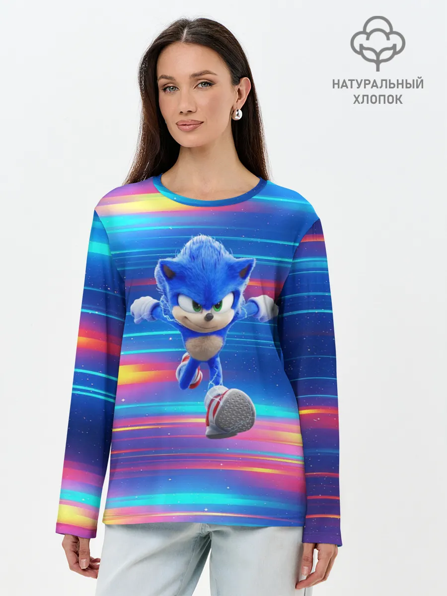 Лонгслив женский. Хлопок / Sonic | Speed