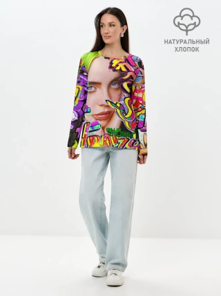 Лонгслив женский. Хлопок / Billie Eilish