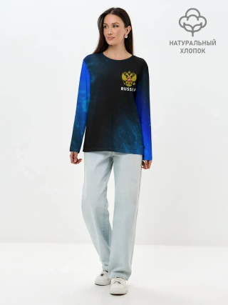 Лонгслив женский. Хлопок / RUSSIA / РОССИЯ