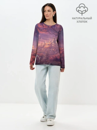 Лонгслив женский. Хлопок / Fantasy Forest