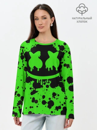 Лонгслив женский. Хлопок / Marshmello