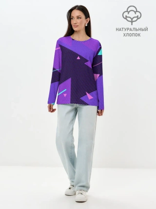 Лонгслив женский. Хлопок / ГЕОМЕТРИЯ