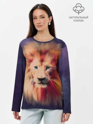 Лонгслив женский. Хлопок / Space Lion