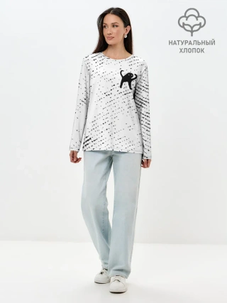 Лонгслив женский. Хлопок / ЪУЪ СЪУКА