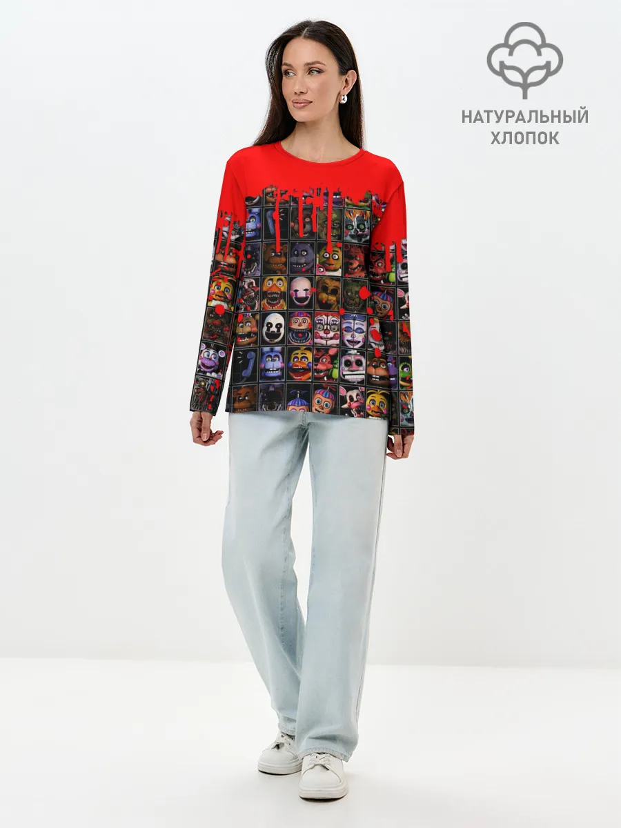 Лонгслив женский. Хлопок / Five Nights At Freddys