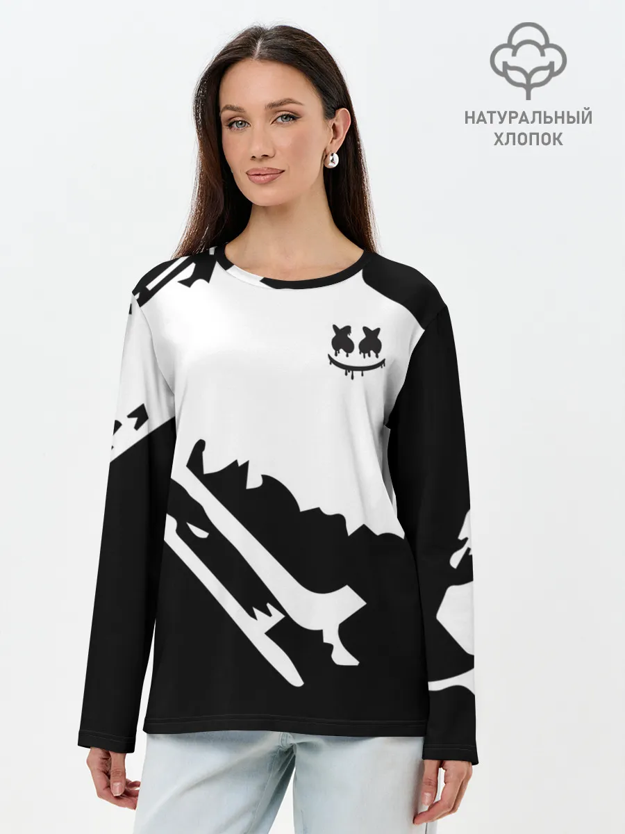 Лонгслив женский. Хлопок / Marshmello