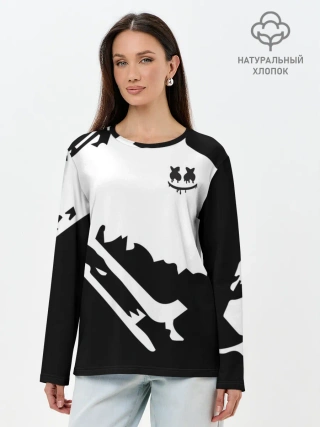 Лонгслив женский. Хлопок / Marshmello