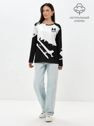 Лонгслив женский. Хлопок / Marshmello