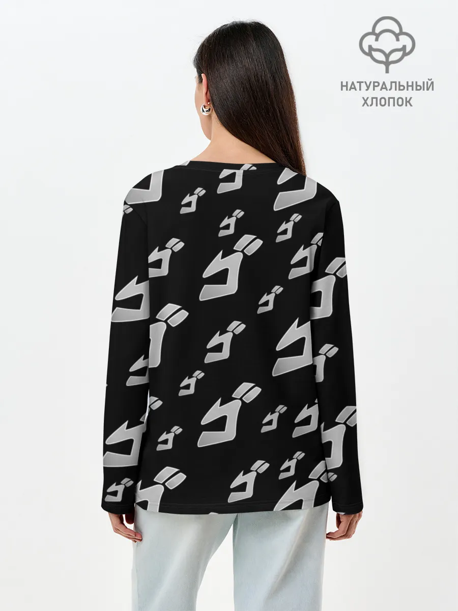 Лонгслив женский. Хлопок / Джоджо герои цветные