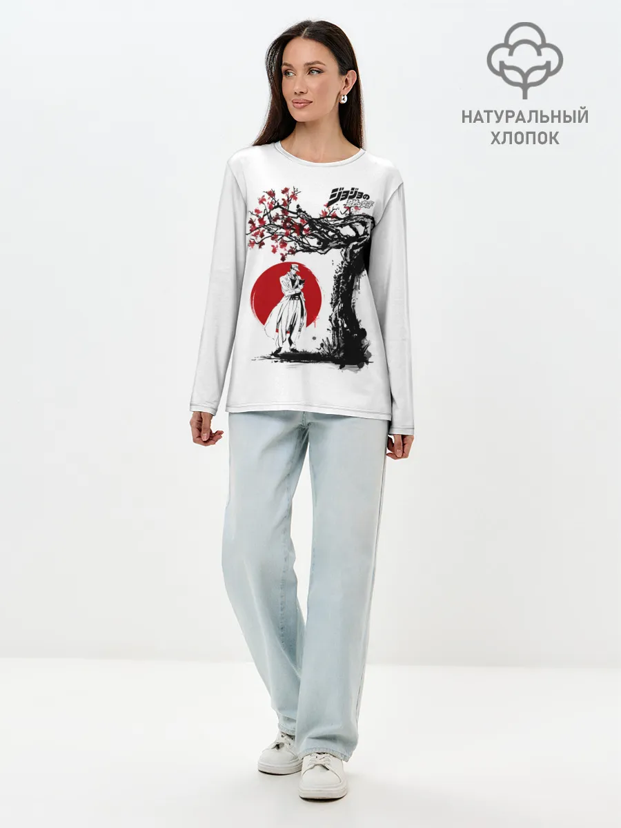 Лонгслив женский. Хлопок / Дзётаро сакура