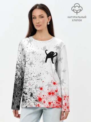 Лонгслив женский. Хлопок / ЪУЪ СЪУКА