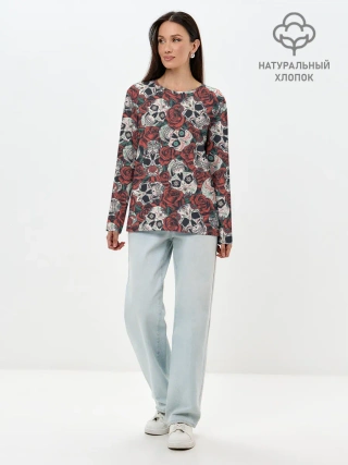 Лонгслив женский. Хлопок / halloween casual