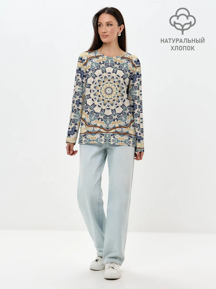 Лонгслив женский. Хлопок / Ковер