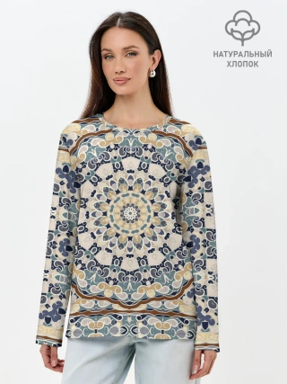 Лонгслив женский. Хлопок / Ковер