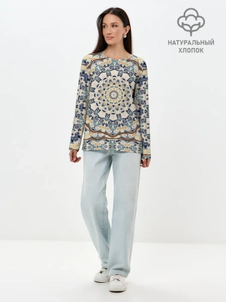 Лонгслив женский. Хлопок / Ковер