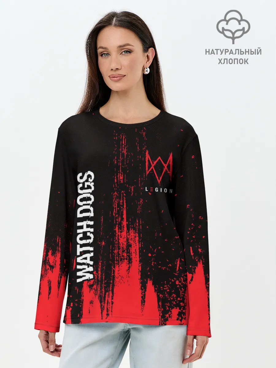 Лонгслив женский. Хлопок / WATCH DOGS LEGION / ВОТЧ ДОГС