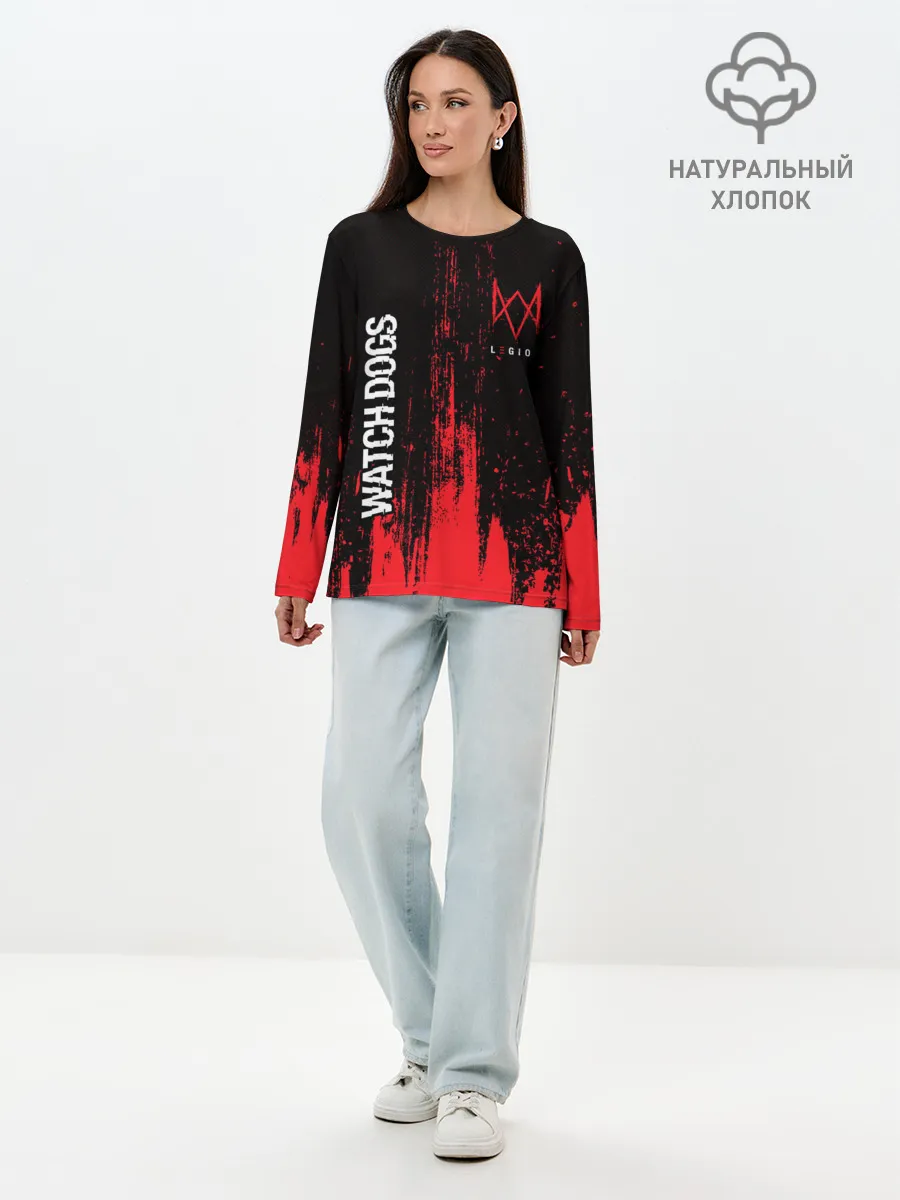 Лонгслив женский. Хлопок / WATCH DOGS LEGION / ВОТЧ ДОГС
