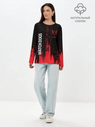Лонгслив женский. Хлопок / WATCH DOGS LEGION / ВОТЧ ДОГС