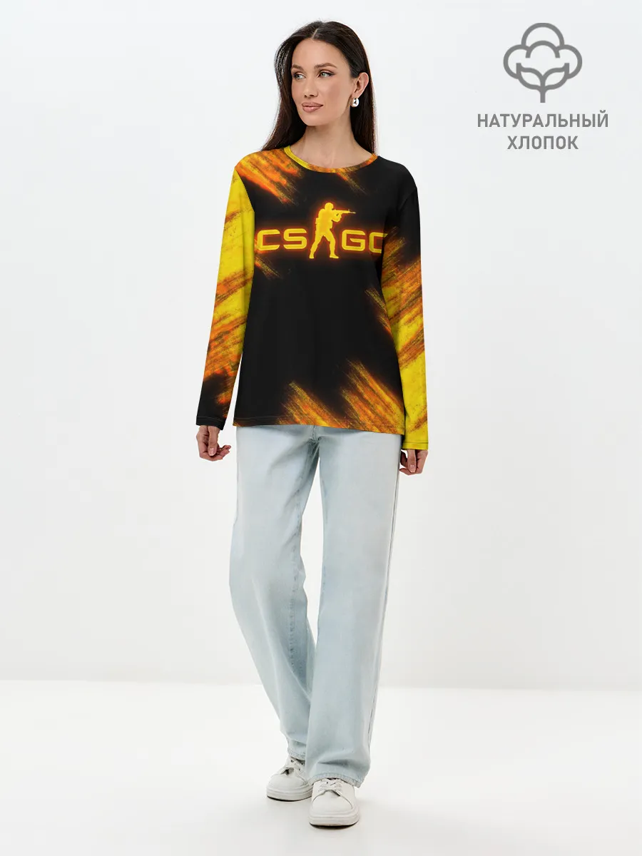 Лонгслив женский. Хлопок / COUNTER STRIKE